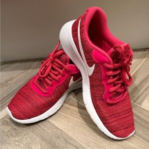 Nike Crimson and White sneakers-Youth size 4